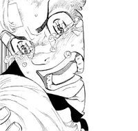 Takemichi holds Emma (manga)