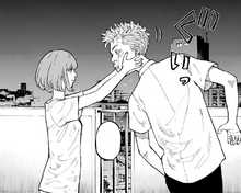 Hina asks Takemichi what happened to him (manga)