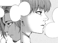 Hirako and Yomo having conversation about Arima