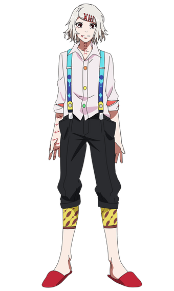 Juuzou Suzuya Tokyo Ghoul Wiki Fandom Juuzou suzuya (鈴屋 什造, suzuya jūzō) is a special class ghoul investigator. juuzou suzuya tokyo ghoul wiki fandom