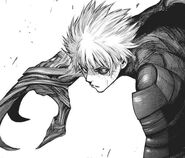 Kaneki's kagune arm transformed.