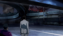 Souta and Nico conversate outside the Aogiri Hideout.