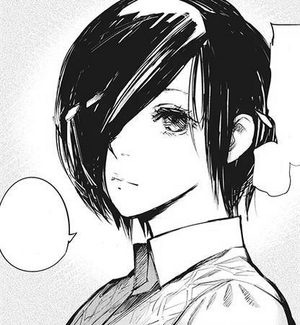 Touka with dyed hair