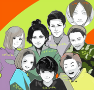 Illustrazione di Ishida del cast per l'evento dello spettacolo teatrale (2016)