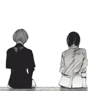 Touka and Kaneki talking about their feelings.