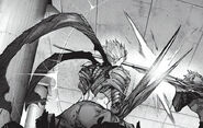 Kaneki's kakuja shaped into sword-like blades.