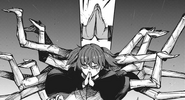 Saiko's kagune manipulated into multiple hands.