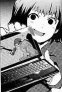 Tsukiyama shown on Chie's laptop.