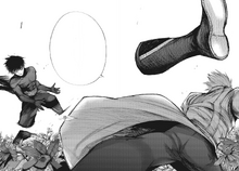 Arima slashes Sasaki's legs