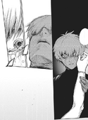 Arima dying in Sasaki's arms