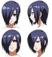 Design di Touka nell'Anime.