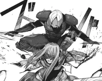 Keijin Nakarai cuts Kurona's limbs from behind