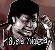 Gift illustration to his fan on Twitter who was sending him "Have a nice day" everyday.