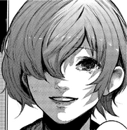 Touka sorride incontrando Kaneki a Cochlea