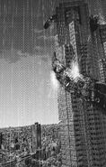 Kaneki wrapped around a building