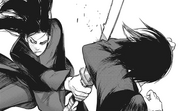 Hanbee attacking Touka Kirishima.