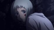 Mutsuki's hair whitens re anime