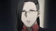 Uta imitates the facial features of Kishou Arima, while leaving his overall appearance and hairstyle unaltered.