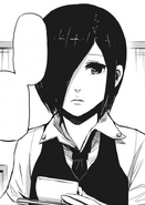 Touka's first appearance in the manga.