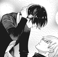 Touka attempts to kiss Kaneki.