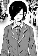 Touka disguised as a student.