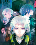 Touka and other on the cover of Tokyo Ghoul: Jail.