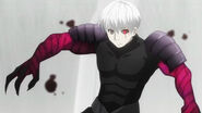 Kaneki's kagune arm transformed.