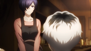 Touka meets Kaneki again as Haise Sasaki.