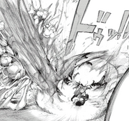 Тouka saves Ayato from Kiyoko and Mougan's attack