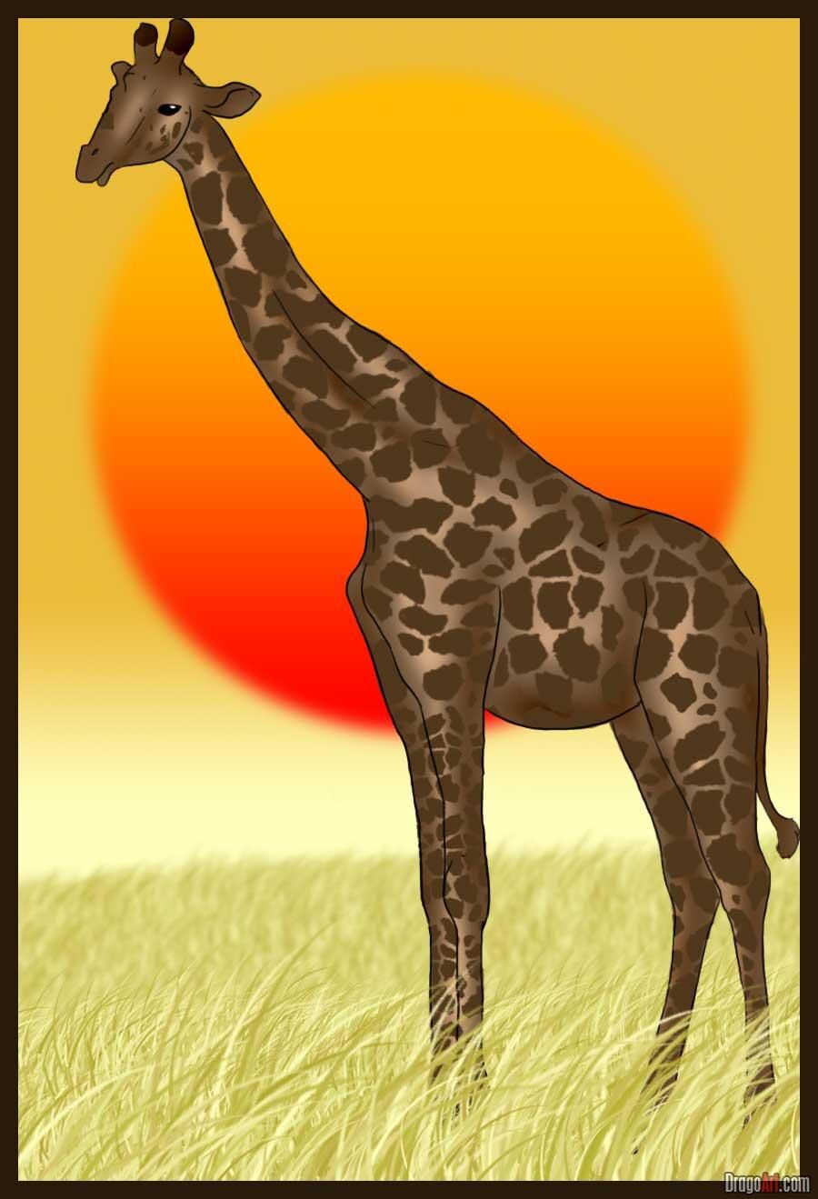 Funny Giraffe in Anime Style: Adorable Digital Download for Kids' Room  Decor - Etsy