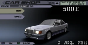 Merecedes benz 500e front
