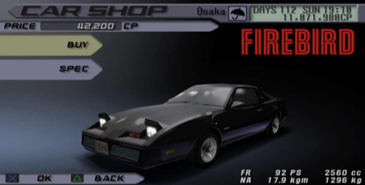 GM Firebird 2F | Tokyo Xtreme Racer Wiki | Fandom