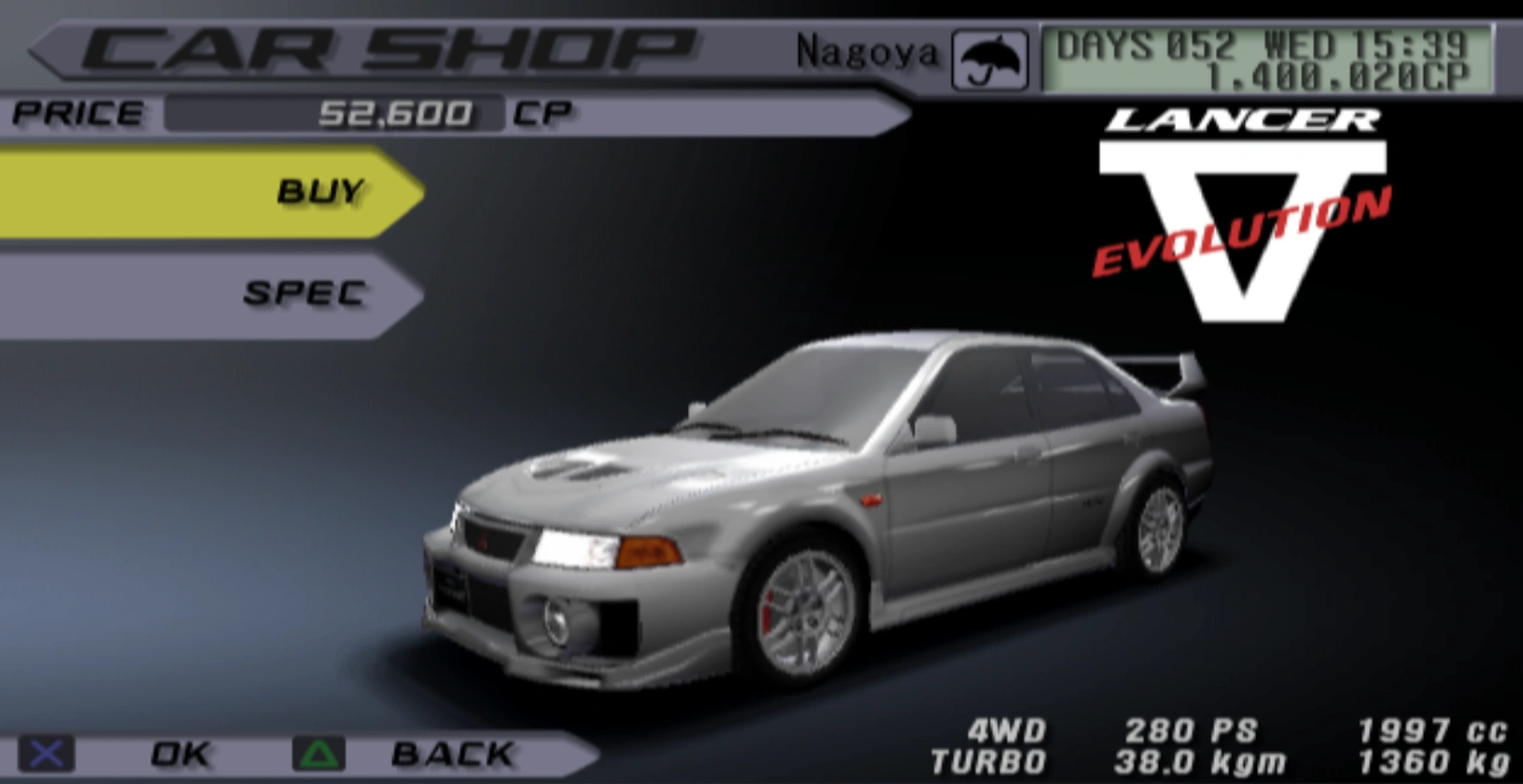 Mitsubishi Lancer Evolution V | Tokyo Xtreme Racer Wiki | Fandom