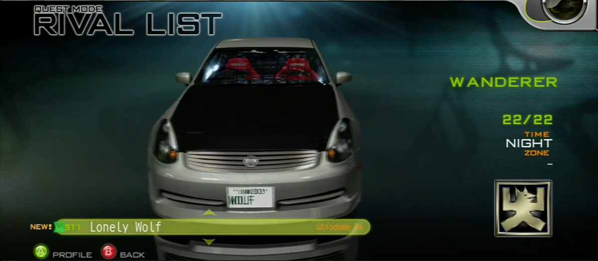 Lonely Wolf (ITC) | Tokyo Xtreme Racer Wiki | Fandom