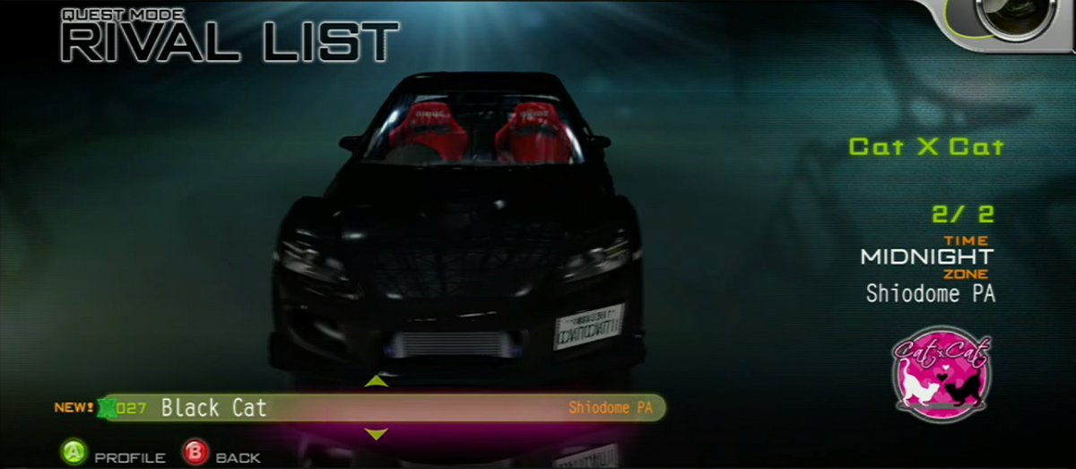 ゲームキャラクター BlackCAT Black Cat (ITC) | Tokyo Xtreme Racer Wiki | Fandom