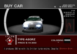 Type-A80RZ (TXR:0) | Tokyo Xtreme Racer Wiki | Fandom