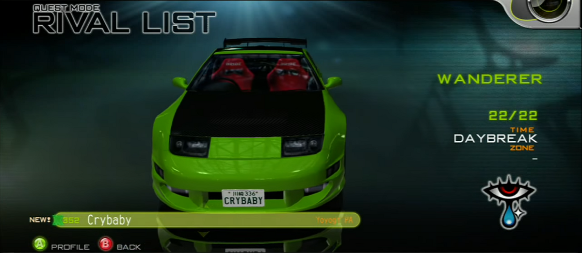 Crybaby (ITC) | Tokyo Xtreme Racer Wiki | Fandom