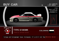 Type-S14KMK (TXR:0), Tokyo Xtreme Racer Wiki