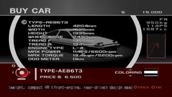 TOKYO MERページ Type-AE86T3 | Tokyo Xtreme Racer Wiki | Fandom