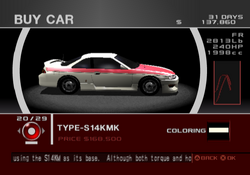 Type-S14KMK (TXR:0) | Tokyo Xtreme Racer Wiki | Fandom