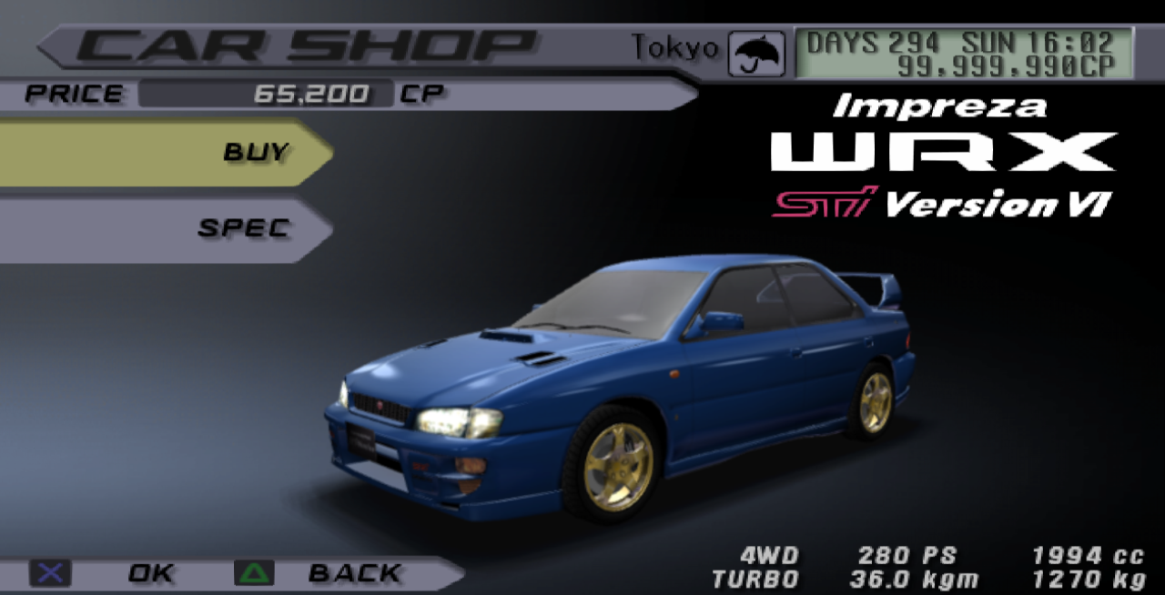 Impreza WRX STi Version VI (GC8) | Tokyo Xtreme Racer Wiki