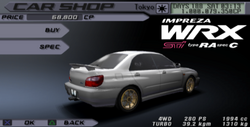 Subaru Impreza WRX STi (GDB) '00 | Tokyo Xtreme Racer Wiki