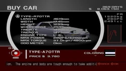 Type-A70TTR | Tokyo Xtreme Racer Wiki | Fandom
