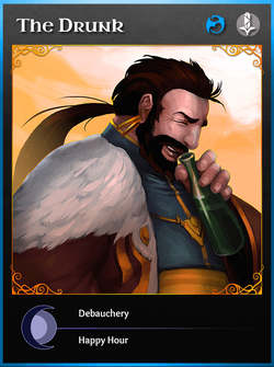 Portraitcard bluedragon drunk