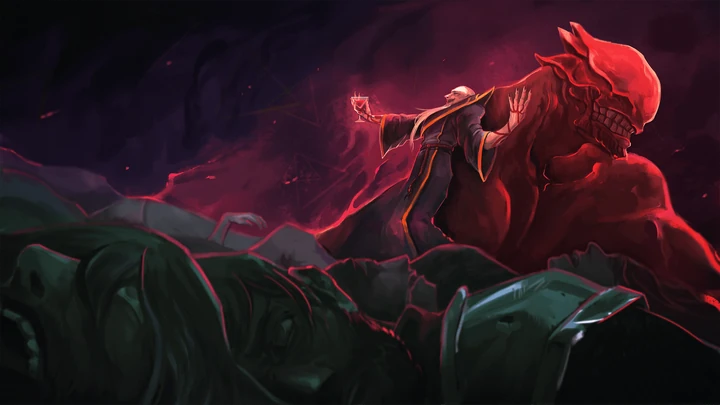 Mithras (The Blood God) and the Cult Leader, celebrating a victory.