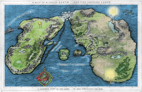 A Map of Middle-earth and the Undying Lands-1-