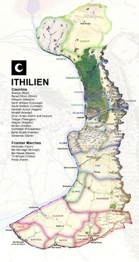 Mappa dell'Ithilien