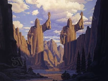 Gli Argonath fatti edificare la Rómendacil, .