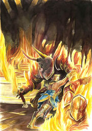 Ecthelion and Gothmog by Abe Papakhian