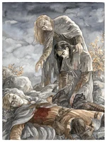 Gwindor consola Turin dopo la morte di Beleg, .